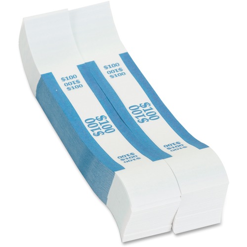 PAP R Products  Currency Strap, 100 Dollars, 1000/PK, Blue