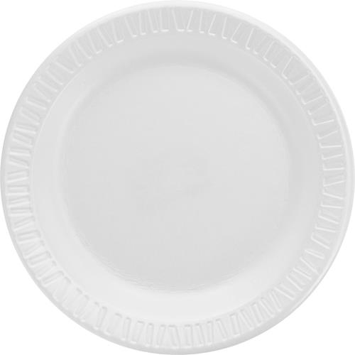 Mediumweight Foam Dinnerware, Plates, 6" Dia, White, 125/pack