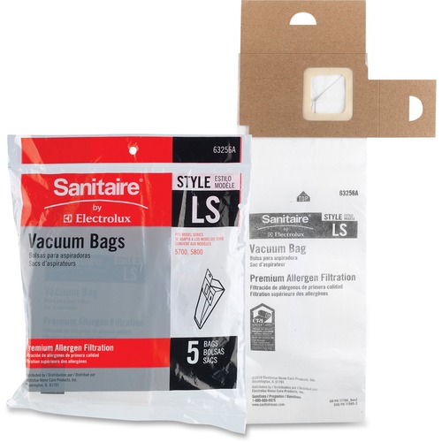Commercial Upright Vacuum Cleaner Replacement Bags, Style Ls, 5/pack, 10 Pk/ct