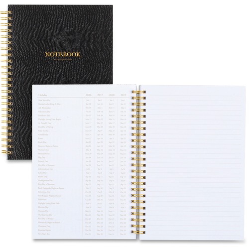 NOTEBOOK, 1 SUBJECT, COLLEG RULE, BLACK COVER, 8.5 X 5.75, 80 SHEETS