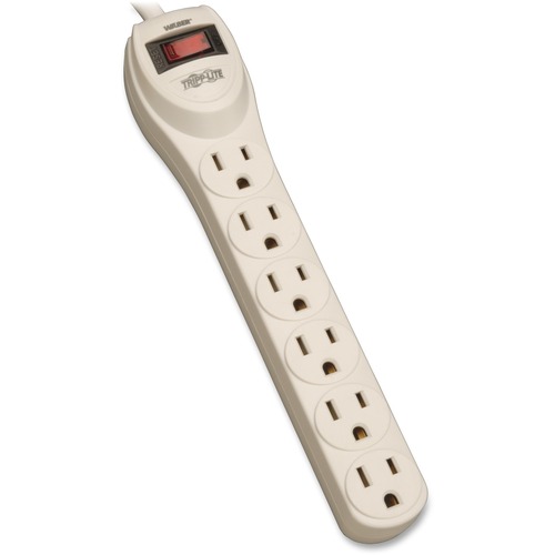 WABER-BY-TRIPP LITE INDUSTRIAL POWER STRIP, 6 OUTLETS, 4 FT CORD