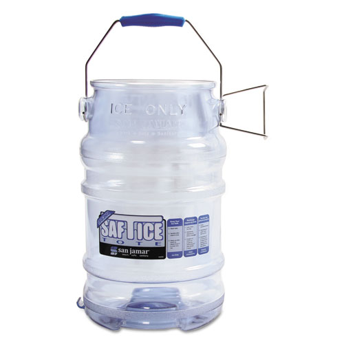 Saf-T-Ice Tote, 6gal Capacity, Transparent Blue