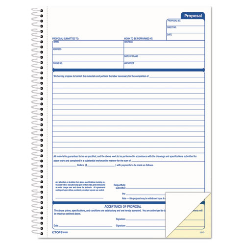 FORM,PROPOSAL,SPIRAL BOOK