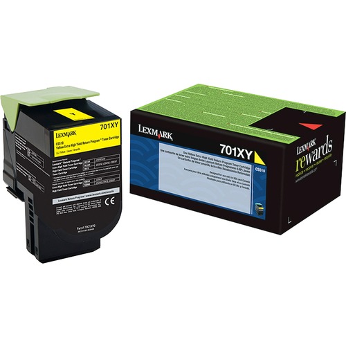 70C1XY0 RETURN PROGRAM EXTRA HIGH-YIELD TONER, 4000 PAGE-YIELD, YELLOW