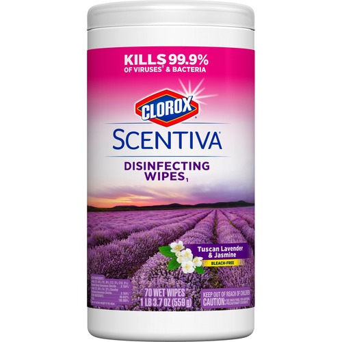 Clorox Company  Disinfecting Wipes, Scentiva, Lavender, 70 Wipes, 6/CT, WE