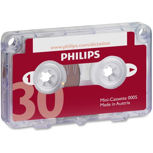 AUDIO AND DICTATION MINI CASSETTE, 30 MINUTES (15 X 2), 10/PACK