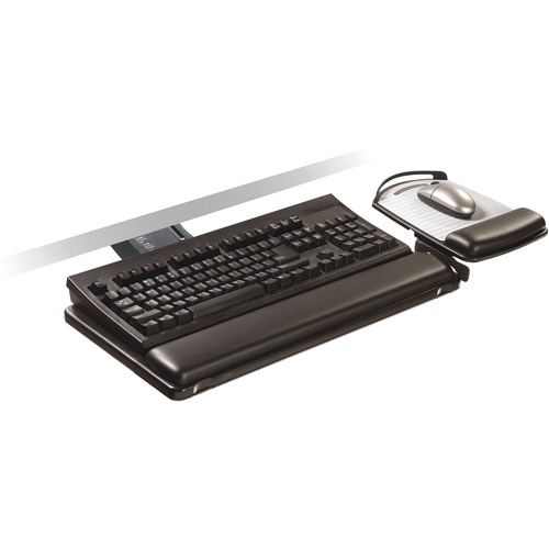 Sit/stand Easy Adjust Keyboard Tray, Highly Adjustable Platform,, Black