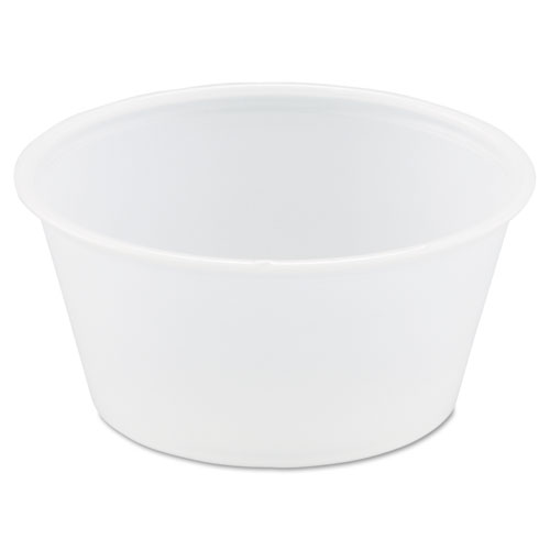 POLYSTYRENE PORTION CUPS, 3.25 OZ, TRANSLUCENT, 250/BAG, 10 BAGS/CARTON