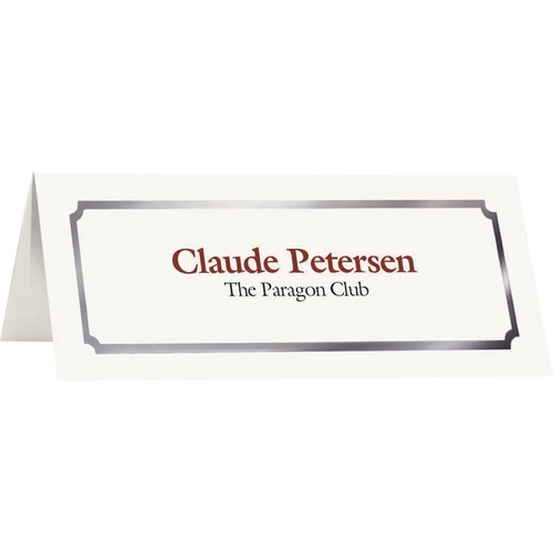 PLACECARD,FOIL,1.75X4.25,WH