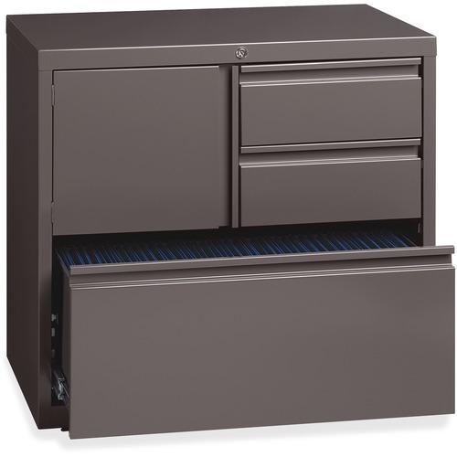 Lorell  PSC Door Lateral File, 30"x18-5/8"x28", Charcoal Gray