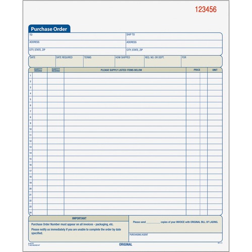 FORM,PURCHS ORDR,3PT,8X10.2