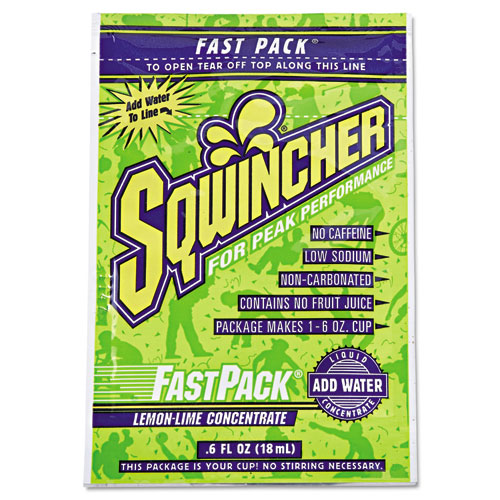Fast Pack Drink Package, Lemon-Lime, .6oz Packet, 200/carton