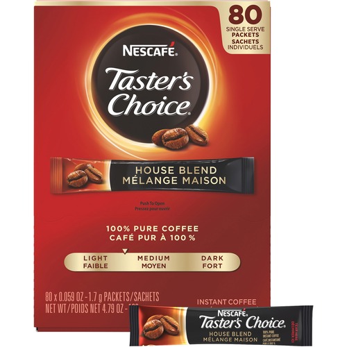 Taster's Choice Stick Pack, House Blend, 80/box