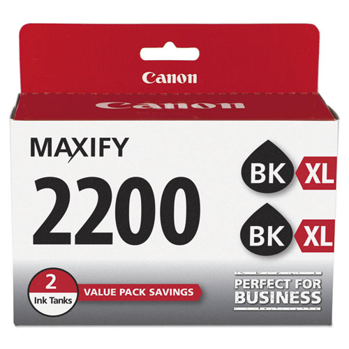 Canon 9255B006 (PGI-2200) Black OEM Ink Cartridges (Twin Value Pack)