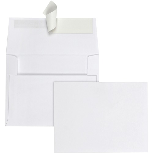 GREETING CARD/INVITATION ENVELOPE, A-2, SQUARE FLAP, REDI-STRIP CLOSURE, 4.38 X 5.75, WHITE, 100/BOX