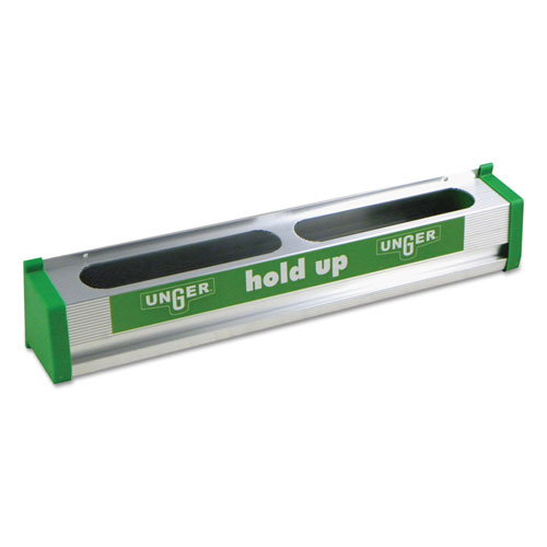 HOLD UP ALUMINUM TOOL RACK, 18W X 3.5D X 3.5H, ALUMINUM/GREEN