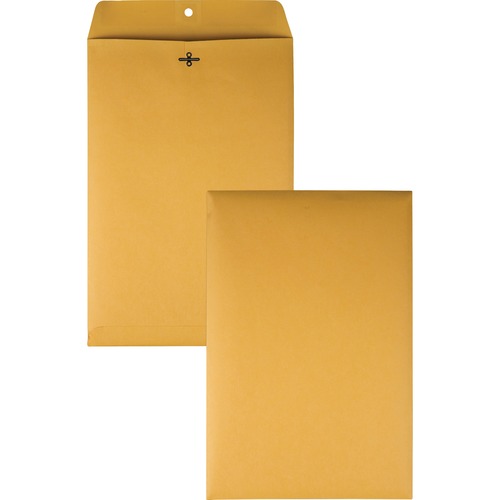 CLASP ENVELOPE, #98, SQUARE FLAP, CLASP/GUMMED CLOSURE, 10 X 15, BROWN KRAFT, 100/BOX