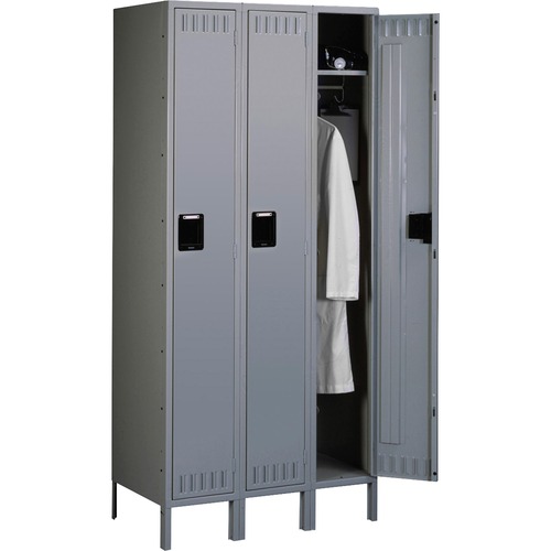 LOCKER,SGL TR,3W,W/LEG,LGY