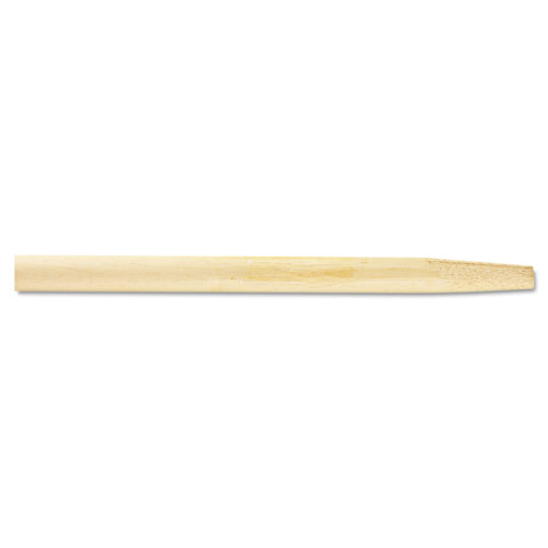 Tapered End Broom Handle, Lacquered Hardwood, 1 1/8 Dia X 54, Natural