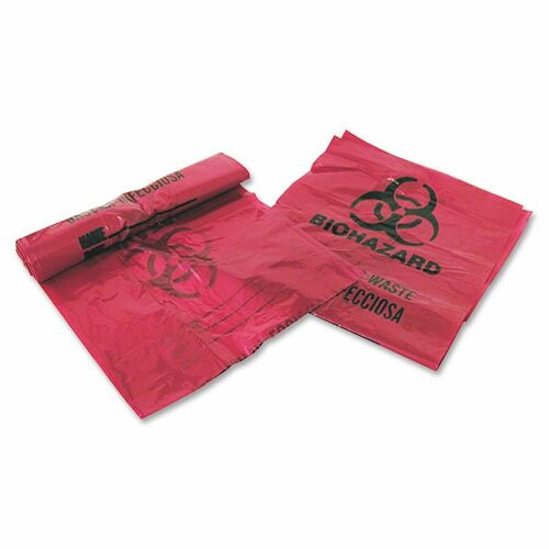 MHMS  Infectious Waste Bags,3 Gallon,14"x18-1/2",200 Bags/BX,Red